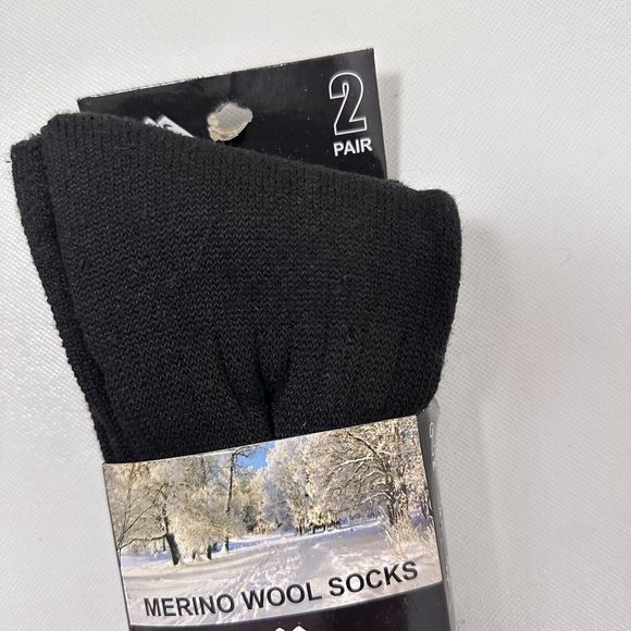 Men's Merino Wool Blend Warm Lightweight Urban Dress Socks 2 Pair Pack - Picture 2 of 5
